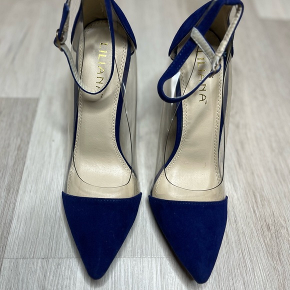 LILIANA royal blue sude closed toe heel. SZ 10 w/ 4 & 1/2 inch heel. NWOT & box. - Picture 5 of 7